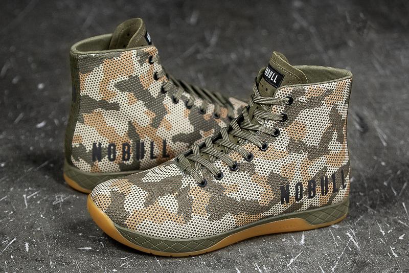 Camo Nobull High-Top Woodland Camo Men's Trainers | CA C1224T